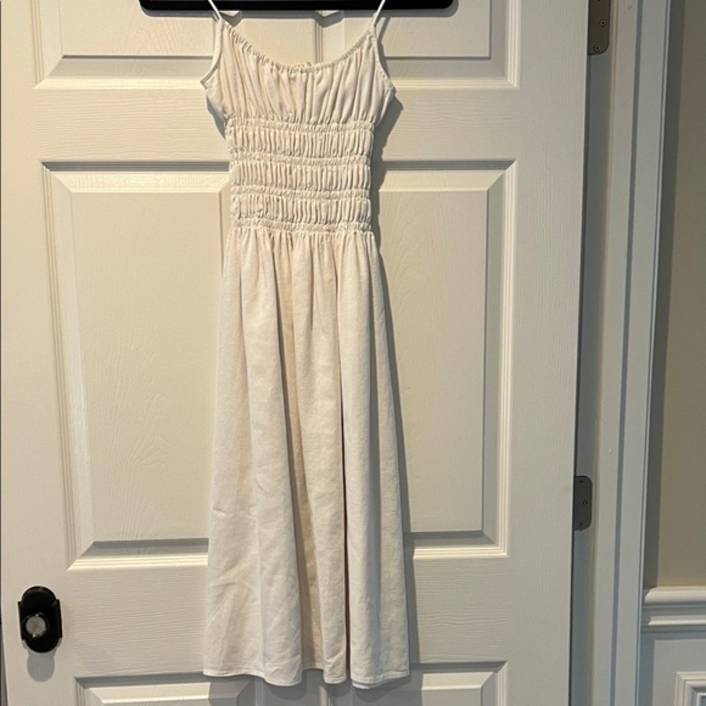 Wayf Cream Casual Dress size xs